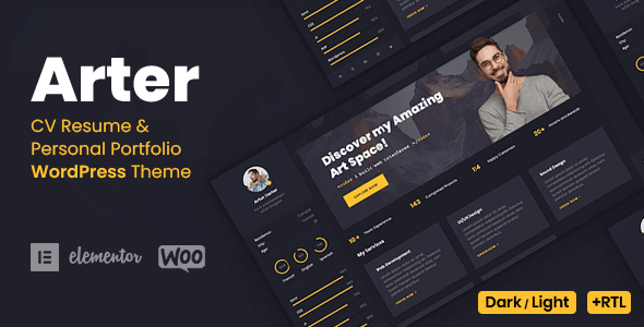 Arter v1.8.3 Nulled - Возобновить тему WordPress