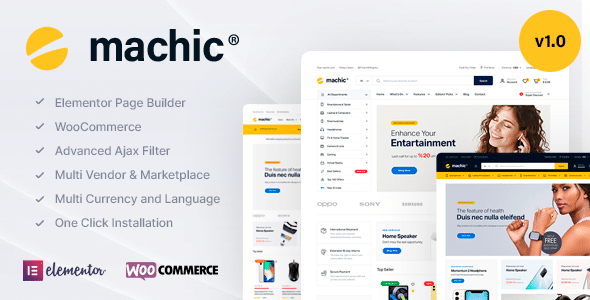 Machic v1.4.0 Nulled - Тема WooCommerce для магазина электроники