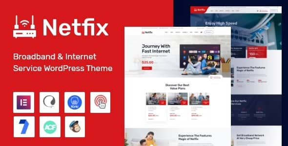 Netfix v1.2.1 Nulled - Тема WordPress для широкополосного доступа в Интернет