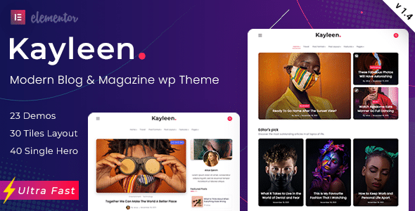 Kayleen v2.8 Nulled - Тема WordPress для блога и журнала