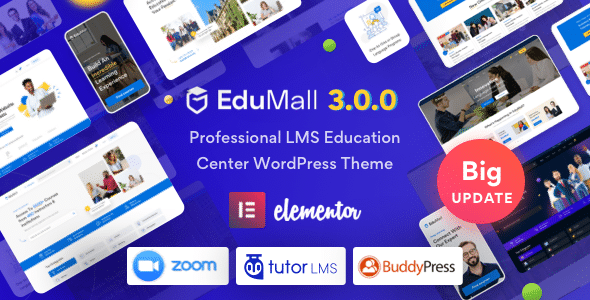 EduMall v3.8.0 Nulled - Тема WordPress для профессионального образовательного центра LMS