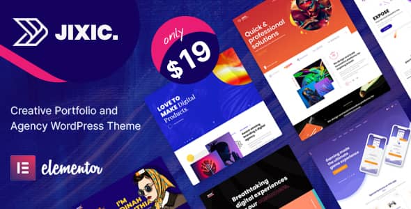 Jixic v1.7 Nulled - WordPress тема для агентства творческого портфолио