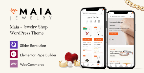 Maia v1.1.1 Nulled - WordPress тема для ювелирного магазина