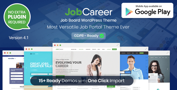 JobCareer v6.4 Nulled - Адаптивная тема WordPress для доски объявлений