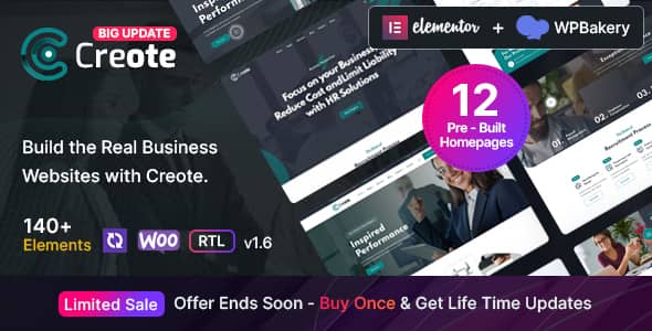 Creote v2.7.5 Nulled - Тема WordPress для консалтингового бизнеса