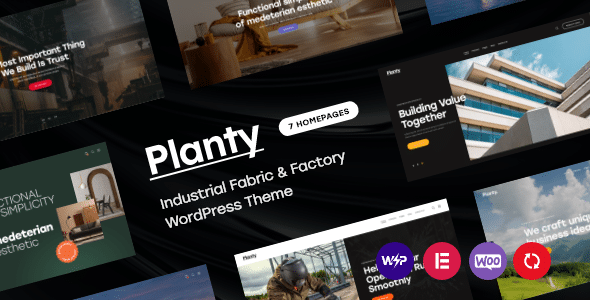 Planty v1.14 Nulled - Тема WordPress для фабрики промышленных тканей