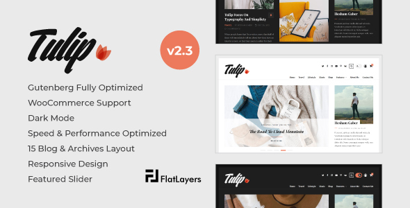 Tulip v2.4 Nulled - Адаптивная тема блога WordPress