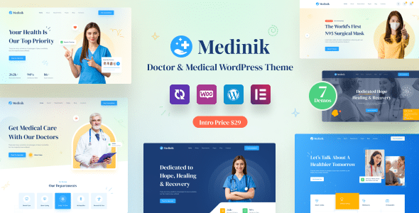 Medinik v1.3.3 Nulled - Докторская медицинская тема WordPress