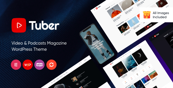 Tuber v1.12 Nulled - Тема WordPress для видеоблогов и подкастов