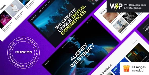 Muzicon v1.7 Nulled - Тема WordPress для концерта музыкального фестиваля