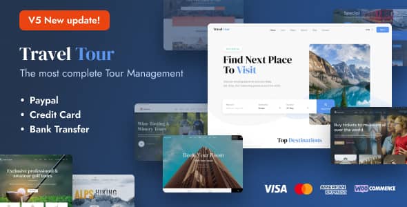 Travel Tour v5.2.0 Nulled - Бронирование туров, тема бронирования путешествий