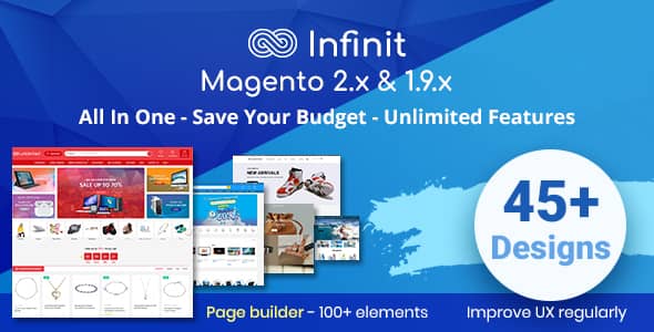 Infinit v1.6.6 Nulled - Многоцелевая адаптивная тема Magento 2 и 1