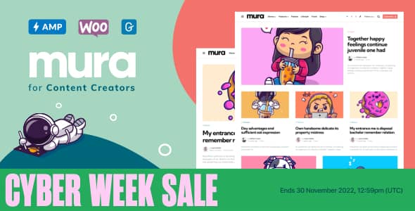 Mura v1.6.6 Nulled - Тема WordPress для создателей контента