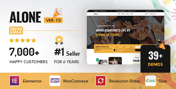 Alone v7.6.4 – Charity Multipurpose Non-profit WordPress Theme - 