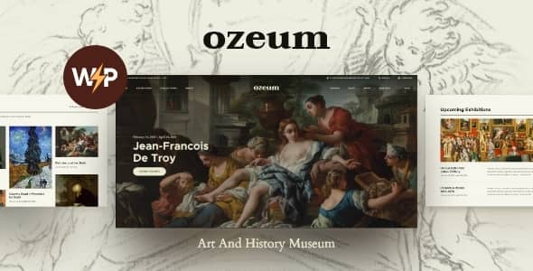 Ozeum v1.2.5 Nulled - Тема WordPress для галереи современного искусства и творческого онлайн-музея +RT