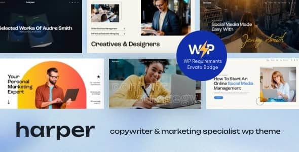 Harper v1.6 Nulled - Тема WordPress для копирайтера и специалиста по маркетингу