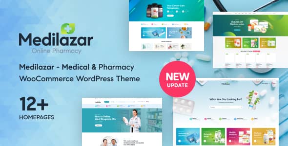 Medilazar v1.2.5 Nulled - Тема WordPress для WooCommerce «Аптека», медицина