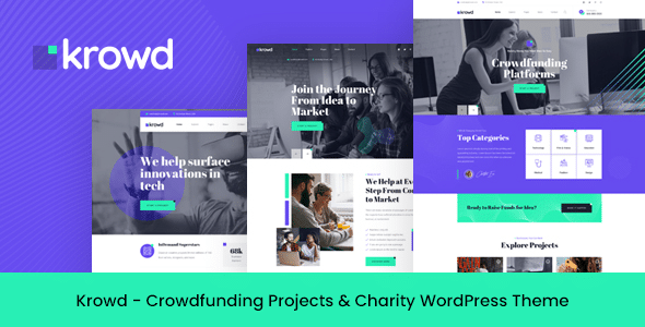 Krowd v1.3.4 Nulled - Тема WordPress для краудфандинговой благотворительности