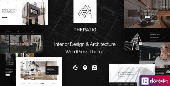 Theratio v1.3.1 Nulled - Архитектура Дизайн интерьера Elementor