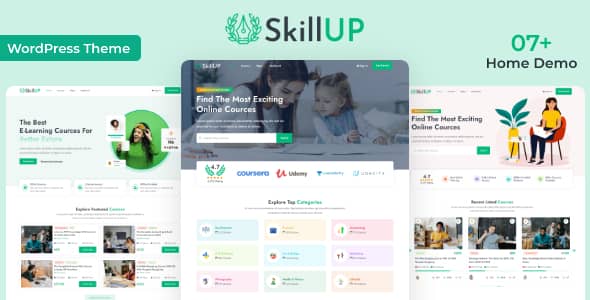 SkillUp v1.0.22 Nulled - Тема WordPress для онлайн-образования