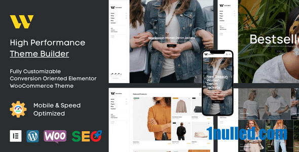 Wooma v1.1.2 Nulled - Тема Elementor для электронной коммерции модного магазина