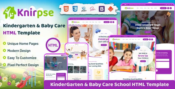 Knirpse v1.5.6 – Kindergarten Baby Care WordPress Theme - 