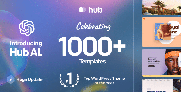 Hub v4.4 Nulled - Адаптивная многоцелевая тема WordPress