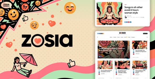 Zosia v1.2.3 Nulled - Тема личного блога WordPress