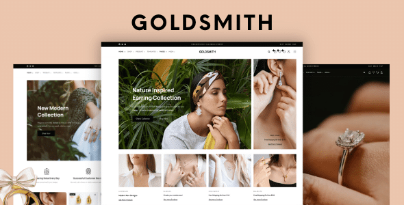 GoldSmith v1.2.5 Nulled - Тема Elementor для ювелирного магазина WooCommerce