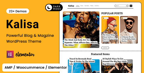 Kalisa v1.8 Nulled - Тема WordPress для блога и журнала