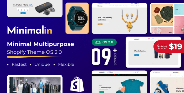 Minimalin v1.1.6 Nulled - Минимальная многофункциональная Shopify Theme OS 2.0