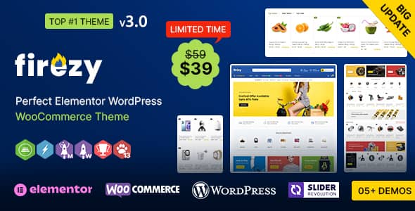 Firezy v3.0.2 Nulled - Многоцелевая тема WooCommerce