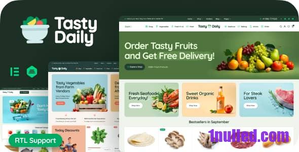 Tasty Daily v1.8 Nulled - Тема WooCommerce для продуктового магазина