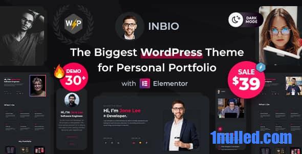 InBio v2.6.0 Nulled - Тема WordPress для личного портфолио/резюме