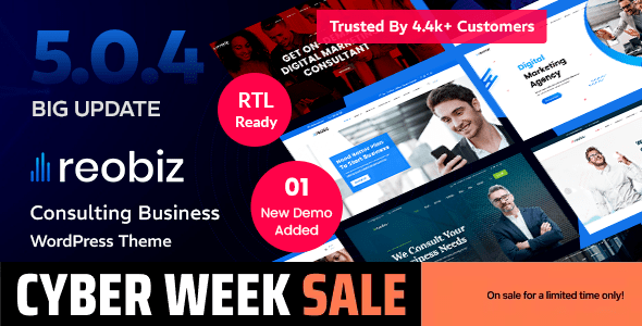 Reobiz v5.0.9 Nulled - Тема WordPress для консалтингового бизнеса