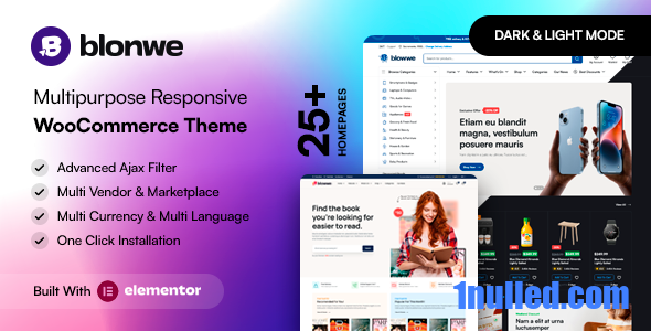 Blonwe v1.1.2 Nulled - Многоцелевая тема WooCommerce