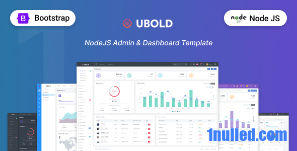 Ubold Nulled - Шаблон панели администратора NodeJS