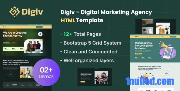 Digiv Nulled - HTML-шаблон агентства цифрового маркетинга