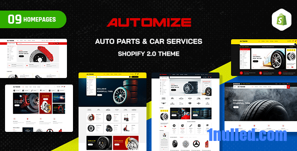 Automize v1.0 Nulled - Автозапчасти Автосервис Shopify Тема