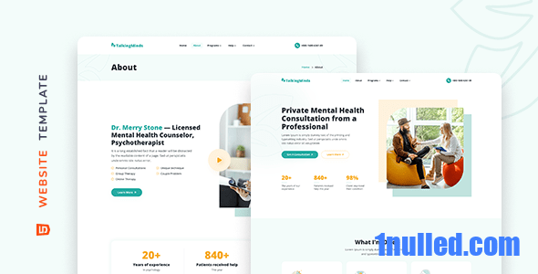 Talking Minds – Psychotherapist Website Template - 