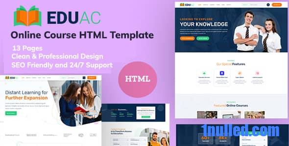 Eduac Nulled - HTML-шаблон образовательного онлайн-курса