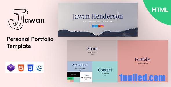 Jawan Nulled - Шаблон личного портфолио