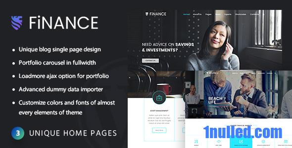 Finance Consultant v2.8 Nulled - Консалтинговая тема WordPress