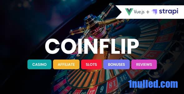 Coinflip Nulled - Шаблон VueJS Strapi Casino для партнерских азартных игр