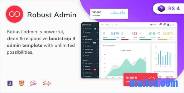 Robust v2.1 Nulled - Премиум-администратор Bootstrap 4, шаблон Dashboard WebApp Kit