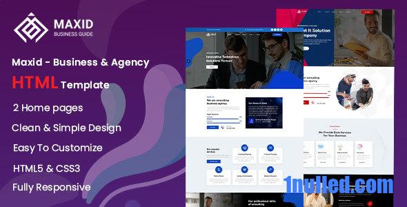 Maxid Nulled - HTML-шаблон бизнес-агентства