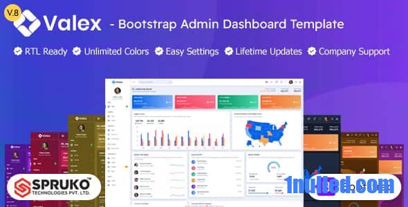 Valex v8.0 Nulled - HTML-шаблон панели администратора Bootstrap