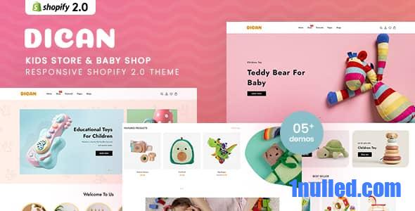 Dican Nulled - Детский магазин Детский магазин Shopify 2.0 Тема