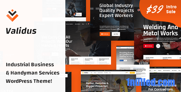 Validus v1.0 Nulled - Тема WordPress для промышленных бизнес-разнорабочих