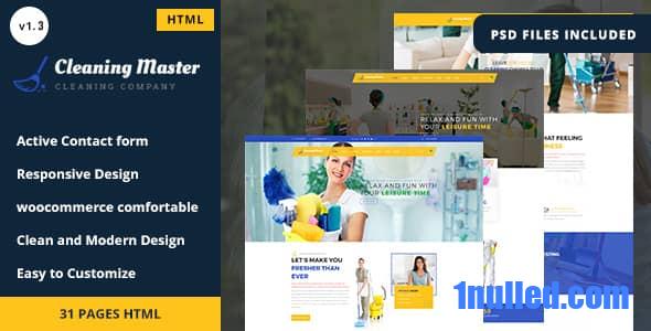 Clening Master v1.3 Nulled - HTML5-шаблон клининговой компании